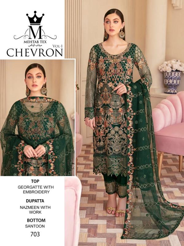 Mehtab Tex Chevron 1 Georgette Pakistani Salwar Kameez Collection